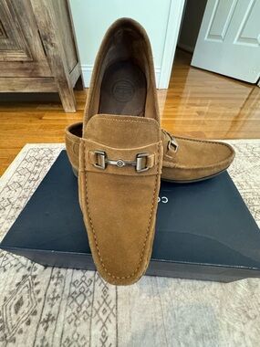 Peter Millar Tan Suede Bit Loafer